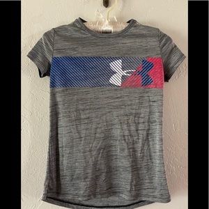 Under Armor kids tee shirt. Dry fit material.